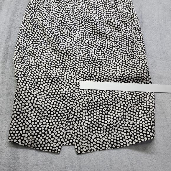 Vintage 80s Francesca of Damon Skirt Set Size 8 Black White Silk Peplum Pencil - Picture 14 of 16